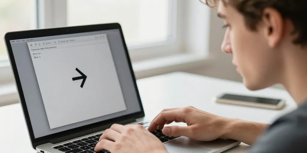 comment faire une flèche sur mac