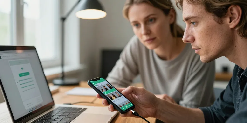 comment transférer photos whatsapp sur pc